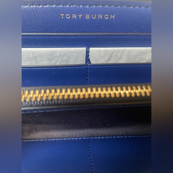 ❌SOLD❌ New Tory Burch Fleming Soft Continental Wallet Blue - Picture 10 of 11